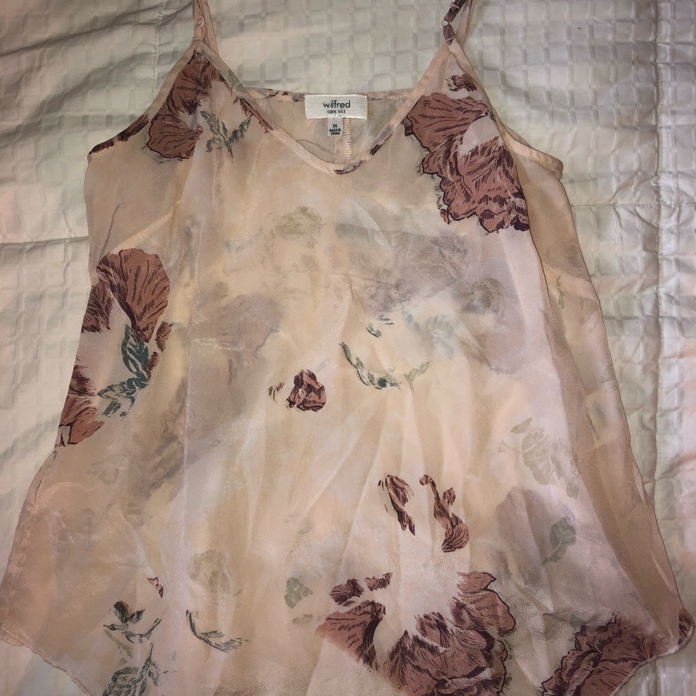 Wilfred (Aritzia) 100% Silk Cami Tank XS